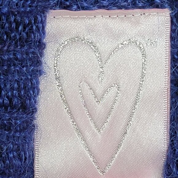 Women's Fuzzy Mohair Blend Pom-pom Turtleneck Sweater. Size M - Picture 5 of 6